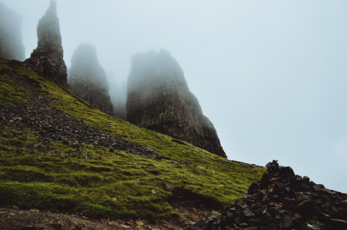 carpe-noctvm:  The Quiraing, Isle of Skye / 26.08.2019  My heart’s in the Highlands, my heart is not here, My heart’s in the Highlands, a-chasing the deer; Chasing the wild-deer, and following the roe, My heart’s in the Highlands, wherever I go.