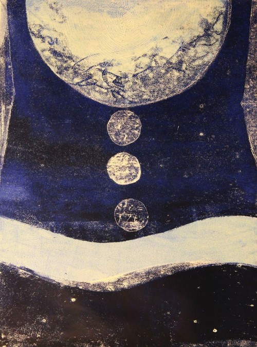 Chu Wei-Bor 朱為白  -  Look Into #26   (oil, plastic, glass plate, 1971)