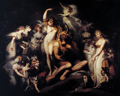 Titania and Bottom (c.1790). Henry Fuseli (Swiss, 1741-1825). Oil paint on canvas. Tate.Fuseli first