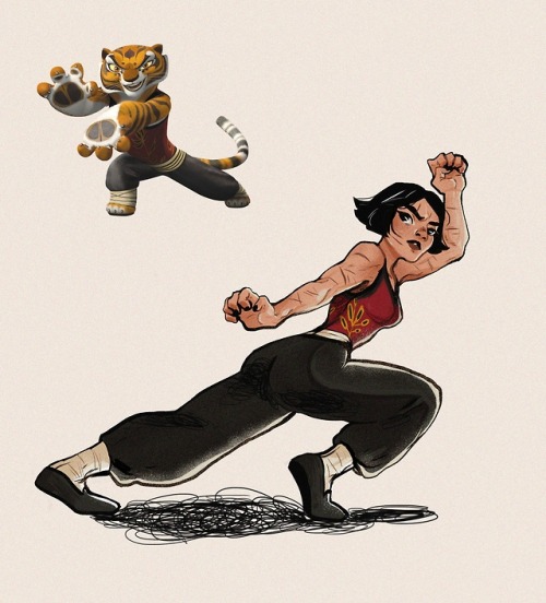 alicetrijett:thought it would be a good idea to draw kung fu panda humanizationis it really,,,