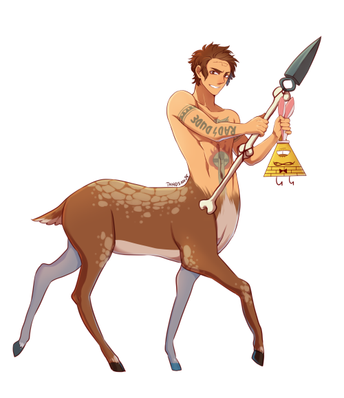 A quicky Deerper before going to bed~The tattoo from “Dipper vs. Manlinesss” XD