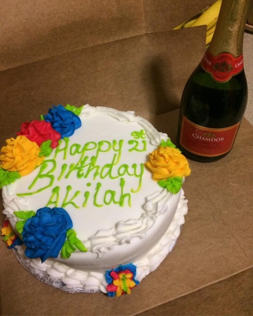 When you come home and realize your uncle bought you a birthday cake and some sparkling juice for yo