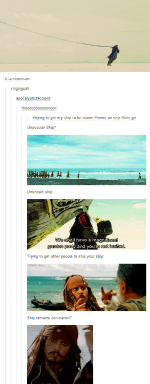 arwcnevenstar:  I feel like the Pirates of the Caribbean fandom deserves more appreciation 