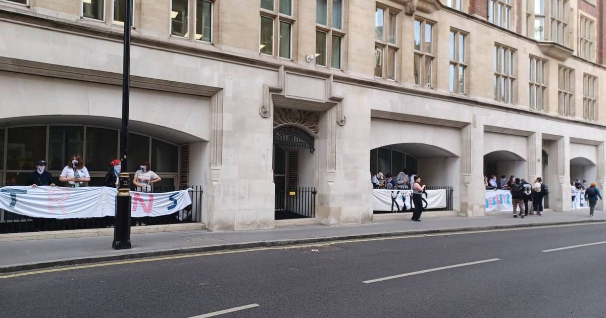 Teenage trans activists occupy Department for Education headquarters in protest for safe, inclusive education for trans students | Trans Kid