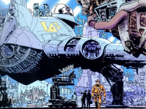 atomic-chronoscaph: Valerian - art by Jean-Claude Mézières (c.1972)