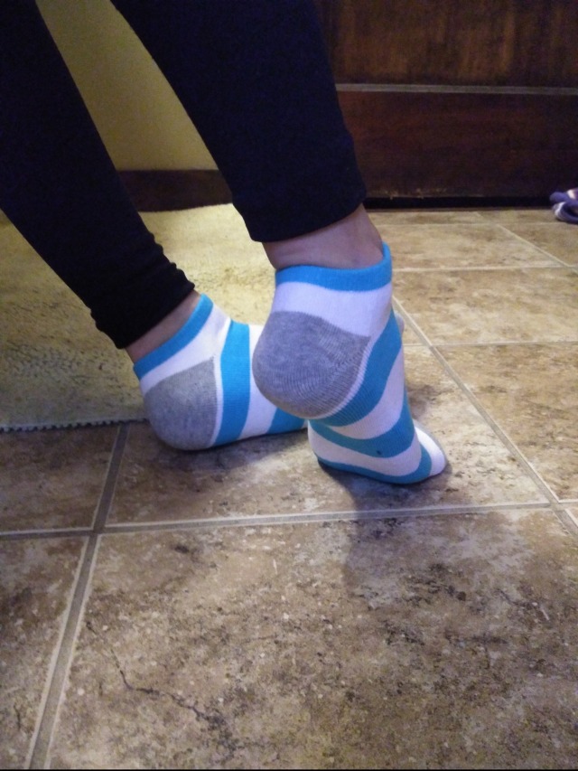 Feetlifeforme — Striped Blue Sexy And Plush Soled Ankle Socks Yes