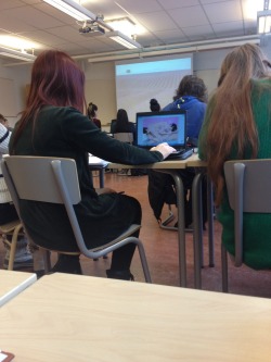 writtenuponastar:  What we student do in sweden while having english lesson 