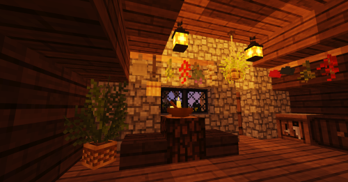 My lil’ Rustic cabin on the @bittercraftmc server &lt;3Not my primary home, but I love it dearly. :&