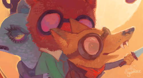 jonasgoonface:me and @gawki rocking out that Night in the Woods fanart collabs. play-by-play is up o