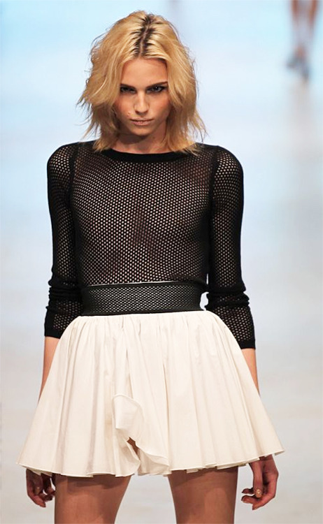 an-andrej-pejic-blog:  Pink Tartan Spring/Summer2012 Toronto Fashion Week October 2011