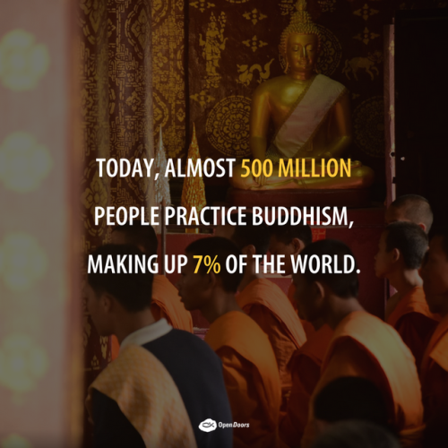 Buddhism is largely known for being a religion of peace. Pray for Buddhists to come to know Jesus as