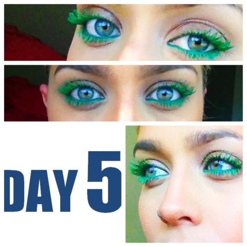 MAC 5 Day Challenge Day 5 Lashes 10 Minutes #30 Lash Landscape Green Acrylic Hajar Karim Eye Shadow 