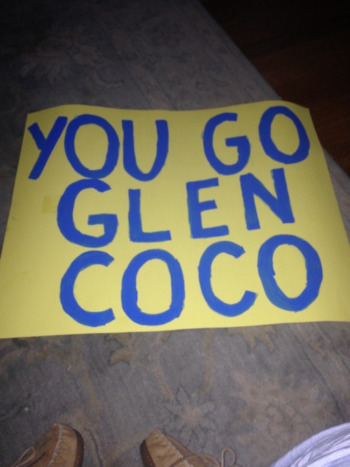 This is the sign my sister made me for the Boston Marathon- she knows me so well!  Donate here to su