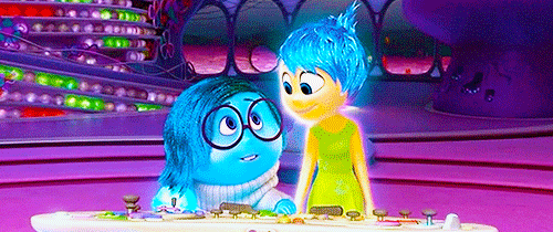 musicalhog:  “Sadness, it’s up to you.”“Me? I can’t, Joy.”“Yes you can. Riley needs you.” 