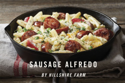sausagesosimple:  This hearty twist on classic Alfredo only takes 15 minutes. What are you waiting for?Get the recipe here.