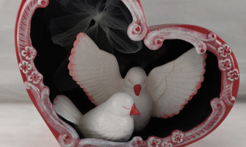 Ceramic Valentine&rsquo;s Day Gift, Dove Decoration by patsysceramics