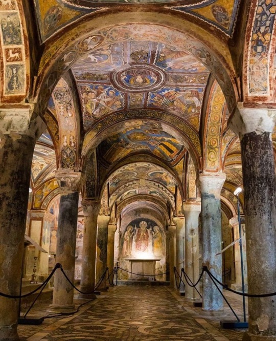 malemalefica:   ‪The beginning of the construction of the Cathedral of Anagni (Italy) in its current form dates back to San Pedro de Salerno,bishop of Anagni from 1062 to 1105. The most remarkable is its crypt, which they call the Sistine Chapel of