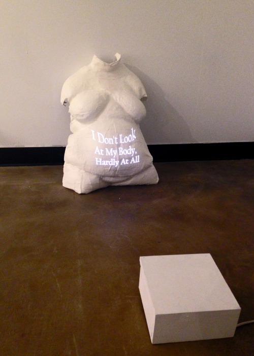 jillianmariebrowning:“I Don’t Look At My Body, Hardly At All”Jillian Browning, 2014plaster body cast