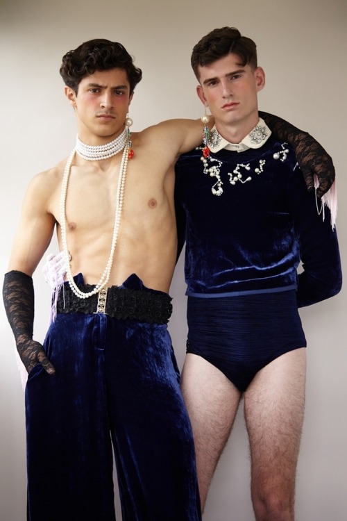 androgynousgenderblog:Cyrus Amini & Charles Gorton by Karl Slater for PANSY Magazine