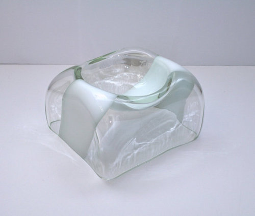 Mazzega Carlo Nason Murano Italy Glass Sculptural Bowl Vase, circa 1960s -1970s