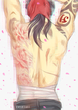 favetoni:  Dmmd - Koujaku  The tattoo was the death of me..can’t they make a stock out of it or something ajhgsdf  Favetoni &copy; 