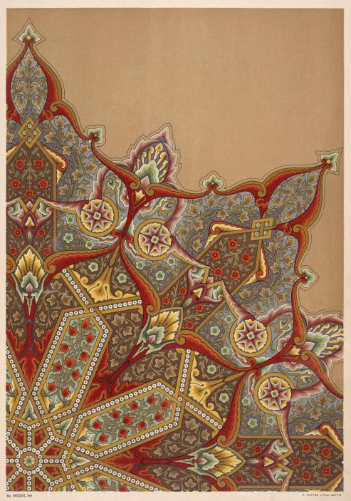 Christopher Dresser, Ornament in the Arabian style, intended to be painted in the center of a ceilin