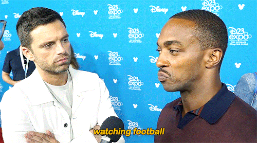 crboston:Sebastian Stan and Anthony Mackie talk about “The Falcon and The Winter Soldier&rdquo