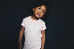 thechanelmuse:  Melanin poppin’.  My daughter needs that shirt