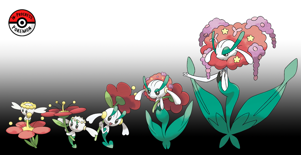 In-Progress Pokemon Evolutions — #669.5 - Flabébé live in fields of wild  flowers,...