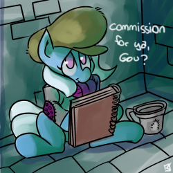 fauxsquared:  Comission for ya Gov? by *fauxsquared  DAWWW &lt;3 Street urchin artist Trixie is so adorable~