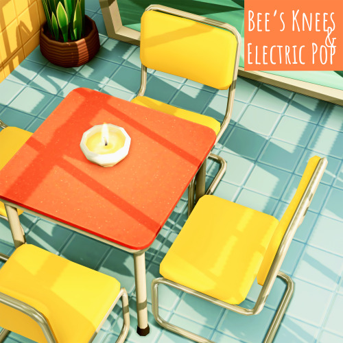 VINTAGE DINING SET In Two Palettes - By Amoebae