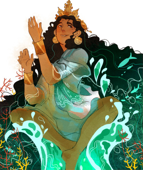 littlestpersimmon:Aman Sinaya, the ancient Philippine goddess of the sea, and the protector of fishe