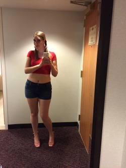 alexinspankingland:  I feel like I spend half of every spanking party changing clothes. This was an outfit that I wore for a session. My most beloved Spankcake did my hair for me because I kept fussing that I couldn’t get it right.  