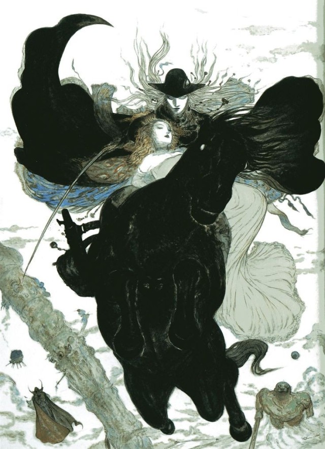 twistedxxwords:Art by Yoshitako Amano
