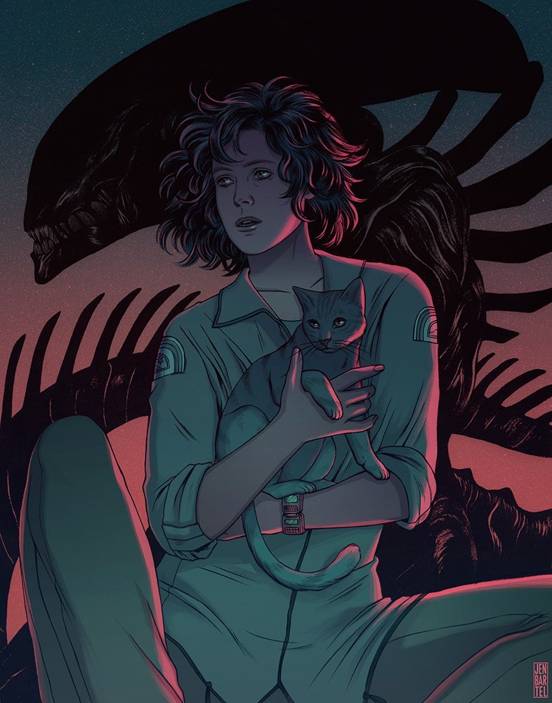 kogaionon:  Ripley by Jen Bartel  / Behance / Twitter  / Tumblr  /  Instagram  /
