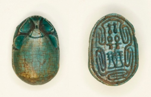 Scarab: Hieroglyphs (nfr-signs, anx-signs, Dd-signs), Ancient Egyptian, -2055, Art Institute of Chic