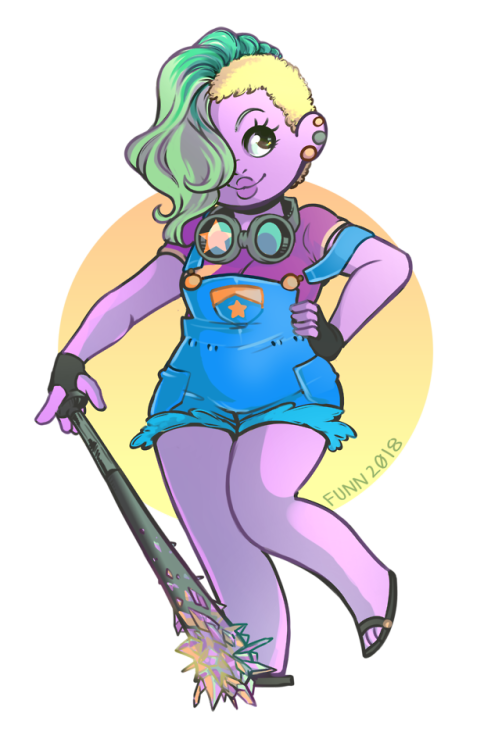 1funn:commission for @smoothjazzwaluigii of her gemsona!! this was a lot of fun to draw