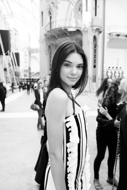 senyahearts:  Kendall Jenner - Backstage at Chanel, Spring/Summer 2015  Photographed by: Jake Rosenberg for The Coveteur 