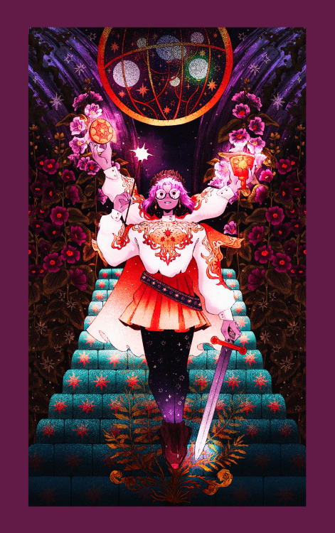 the magician ✸ illustrated a card for the Color Tarot Project! this wonderful project featuring many