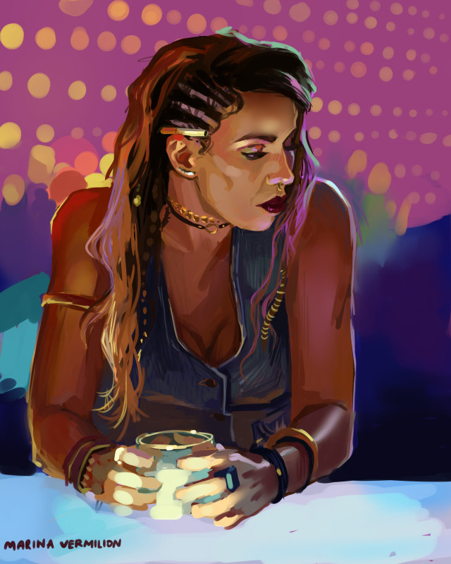 marina-does-things:  a quick Black Canary portrait 
