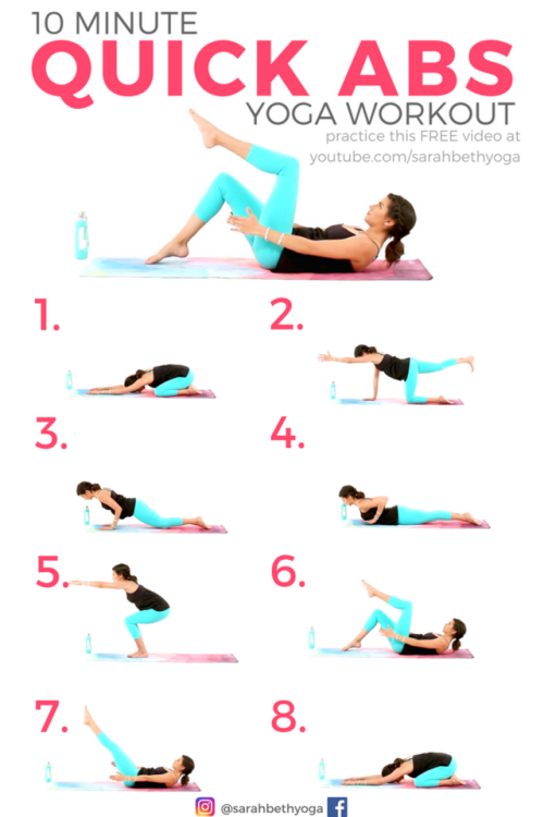 10 minute Quick Yoga Workout for Abs Use this 10 minute quick yoga workout for abs to strengthen you