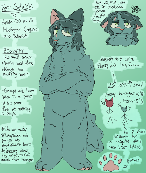  ref for  my ffxiv WoL guy fern.. changed him from a miqo'te to a hrothgar (not ingame yet..) becaus