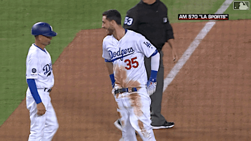 gfbaseball: Cody Bellinger hits a 3-run double, gets tagged out at third, and loses his pants - Augu