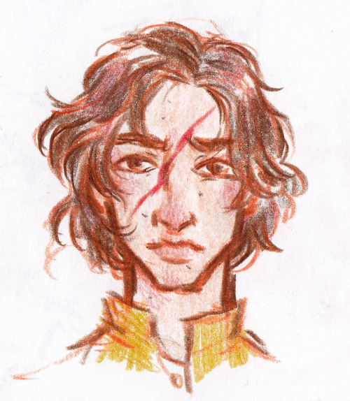 cornflakesdoesart:Not too messy color pencil warm ups of Hux and Kylo from @hollyhark‘s fic Ceasefir