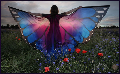 sosuperawesome:  Hand painted silk butterfly wings by PracowniaDor on Etsy  • So Super Awesome is also on Facebook, Twitter and Pinterest • 
