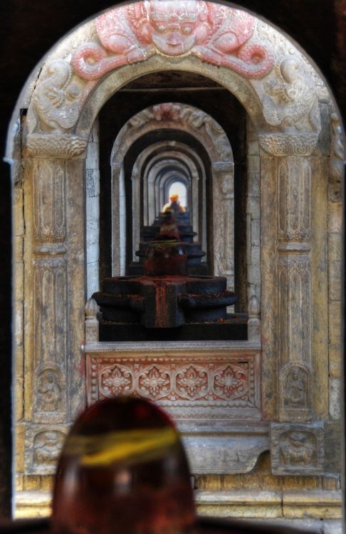 Small temples with lingam , Pashuoatinath, Nepal