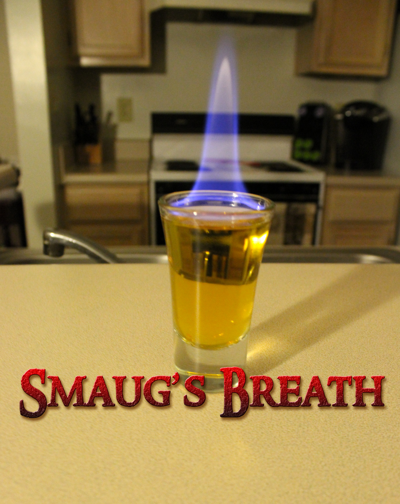 amc1995:  thedrunkenmoogle:  Smaug’s Breath (The Hobbit shot) Ingredients:1 part