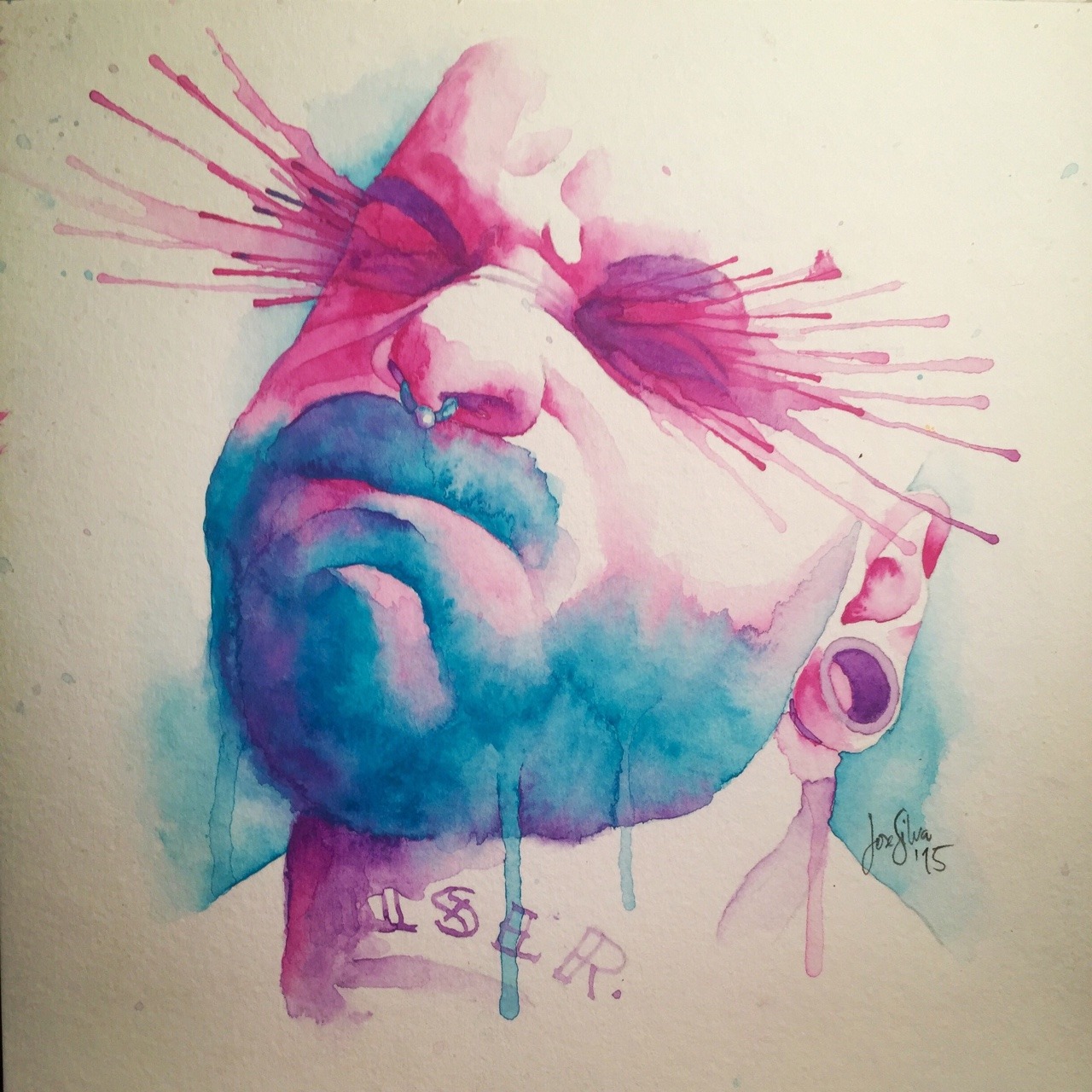 vancouverbud:  josesilvaart:  New watercolor portrait :-) lttlslr  Love the softness