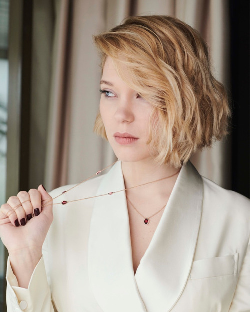 seydouxdaily:Léa Seydoux photographed in Cannes for Boucheron, May 2018.