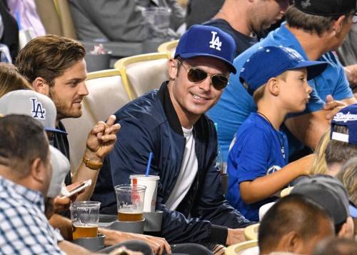 August 24 - Zac Efron at baseball game in Los AngelesMore